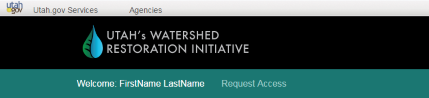 At the WRI page, select the Request Access tab at the
			     top, in the navigation
